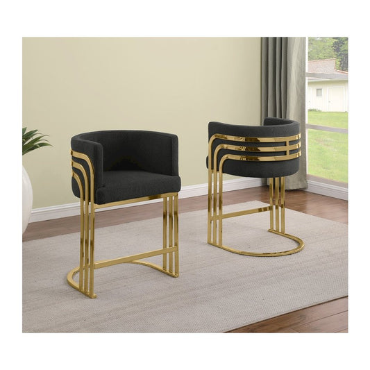 Best Quality furniture Black with gold barstool, Set of two