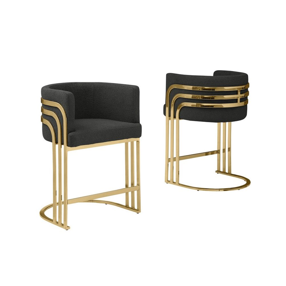 Best Quality furniture Black with gold barstool, Set of two