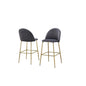 Dark gray barstool with a gold base