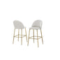 White barstool with a gold base