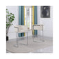 29" Cream Upholstered Barstool with Silver Base -Single