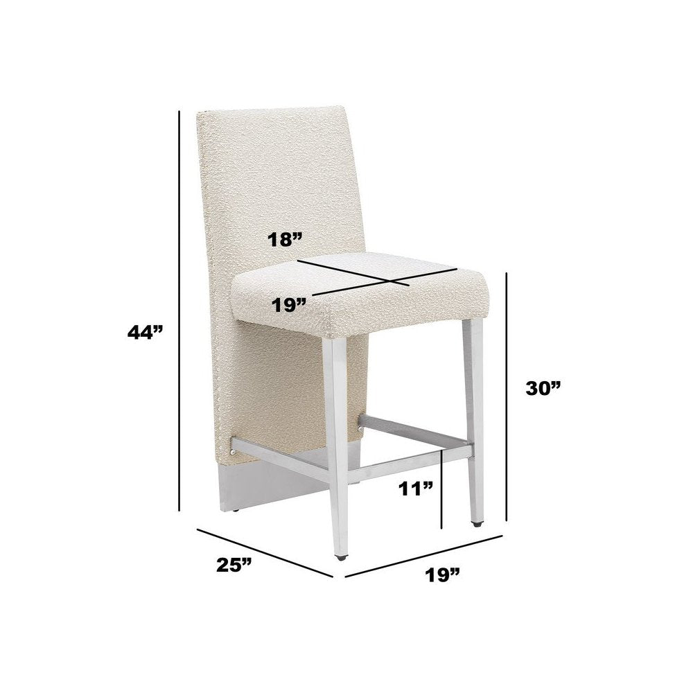 Luxe Rich gray boucle barstools - Set of 2