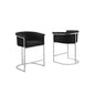 Best Quality teddy Boucle in black barstool - Set of 2
