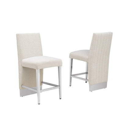 Luxe Cream boucle barstools - Set of 2