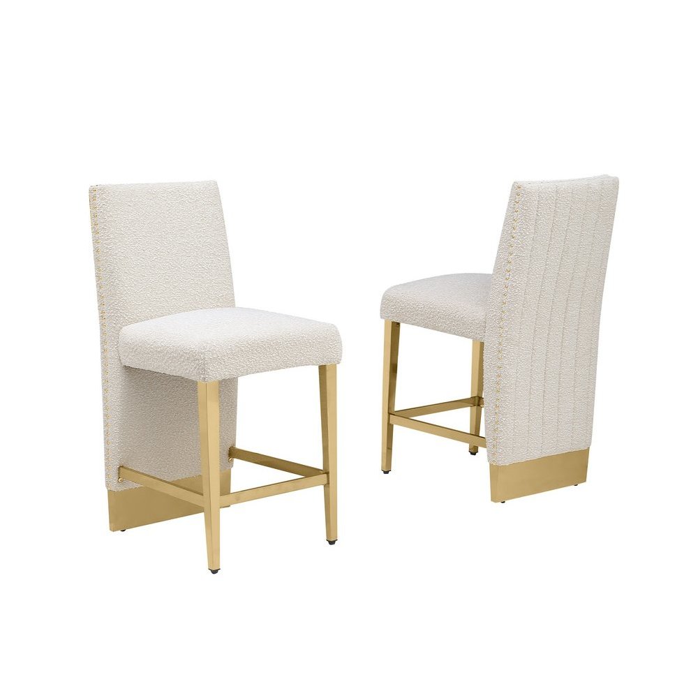 Luxe Cream boucle barstools - Set of 2