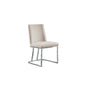 Velvet Upholstered Side Chair, Silver Color Legs, 4 Colors to Choose (Set of 2) - Beige