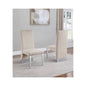 Tufted Velvet Upholstered Dining Chair, 4 Colors to Choose (Set of 2) - Cream