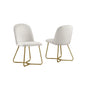 Cream velvet side chairs (SET OF 2)