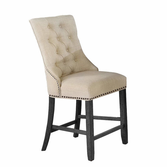 Counter Height Dining Chair, Single Chair in Beige