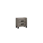 Light grey 2-drawer bedroom nightstand