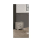 Greige Rustic Oak 2-Drawers Nightstand