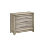 Weathered Greige 3-Drawers Nightstand