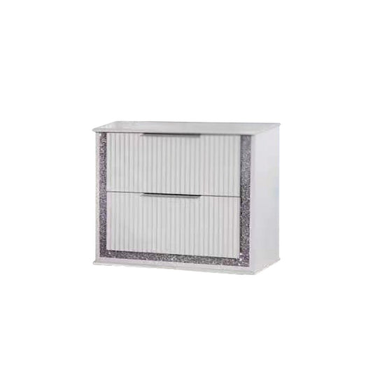 White 2 Drawers Nightstand