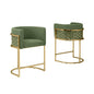Green With Gold Barstool, Set Of One