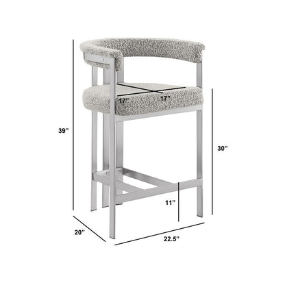 Glam gatsby Rich gray barstools- Set of 1