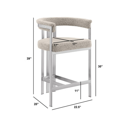 Glam gatsby Gray barstools- Set of 1