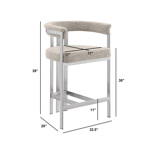 Glam gatsby Gray barstools- Set of 1
