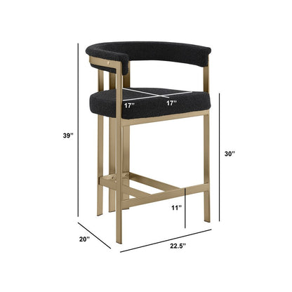 Glam gatsby Black barstools- Set of 1