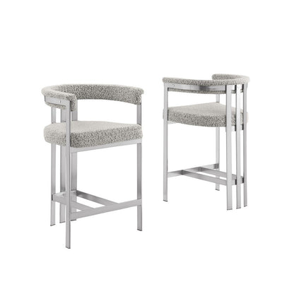 Glam gatsby Rich gray barstools- Set of 1