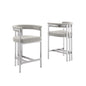 Glam gatsby Rich gray barstools- Set of 1