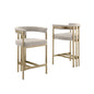 Glam gatsby Gray barstools- Set of 1