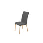 Dark Gray Faux Leather Dining Chairs, Set of 2
