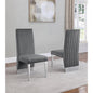 Tufted Velvet Upholstered Dining Chair, 4 Colors to Choose (Set of 2) - Dark grey