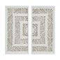Framed Geometric Rice Paper Panel 2-piece Shadowbox Wall Decor Set