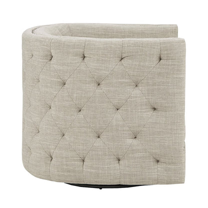 Tufted Barrel Swivel Chair