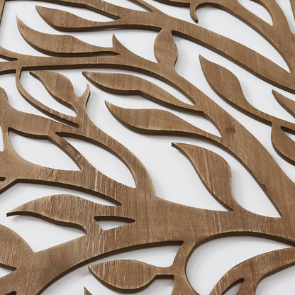 Birch Botanical Two-tone 3-piece Wood Panel Wall Decor Set