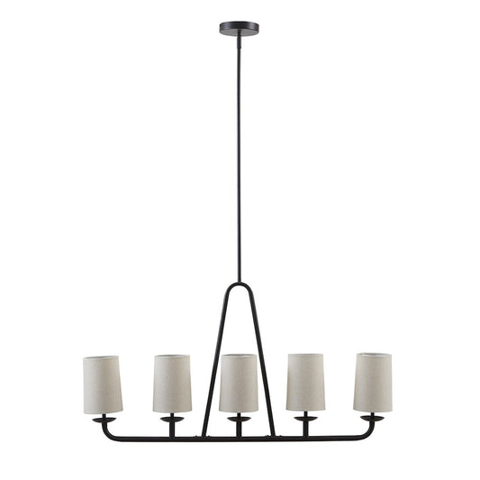 Serenitie 5-Light Linear Chandelier, Bronze color