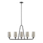 Serenitie 5-Light Linear Chandelier, Bronze color