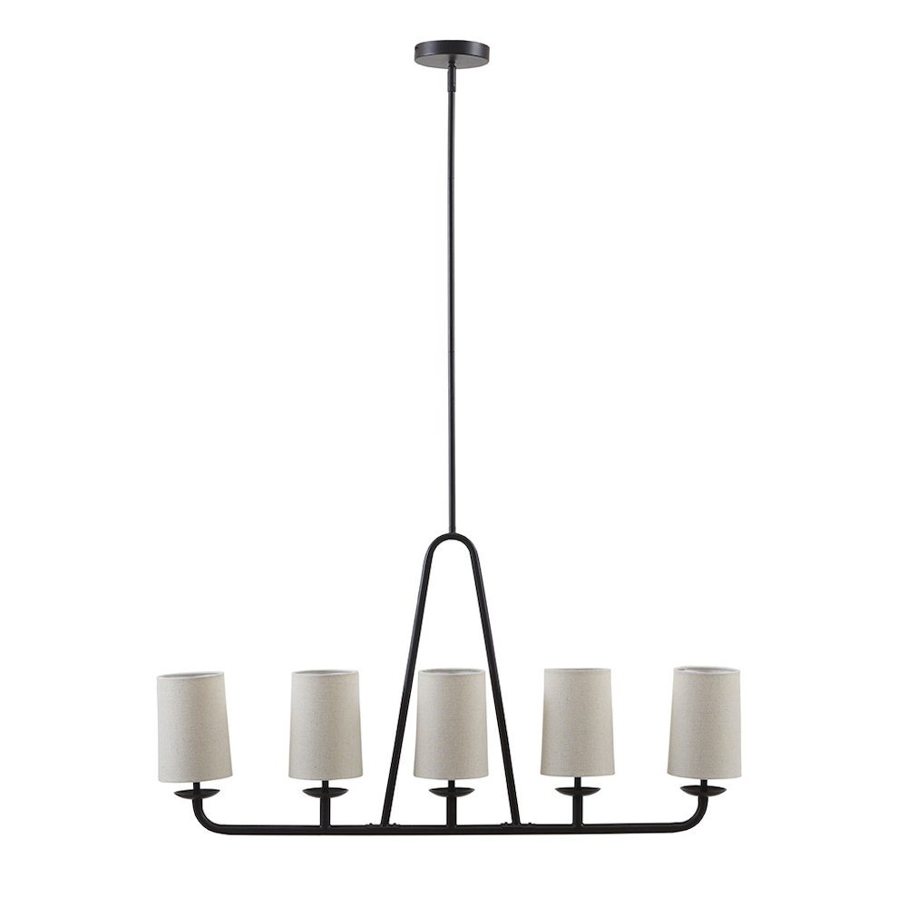Serenitie 5-Light Linear Chandelier, Bronze color