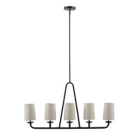 Serenitie 5-Light Linear Chandelier, Bronze color