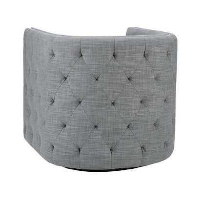 Tufted Barrel Swivel Chair
