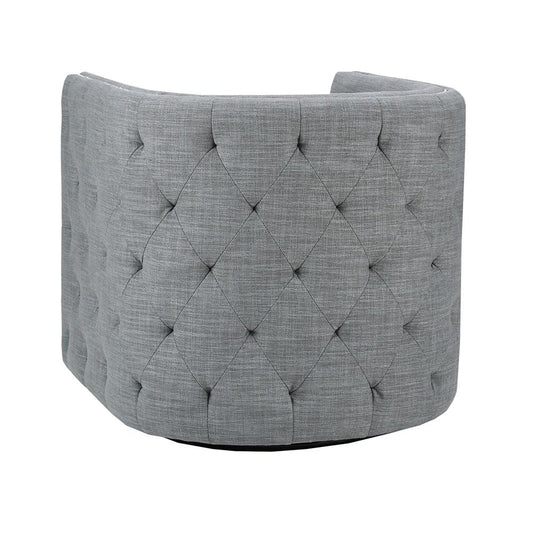Tufted Barrel Swivel Chair