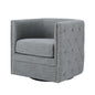 Tufted Barrel Swivel Chair