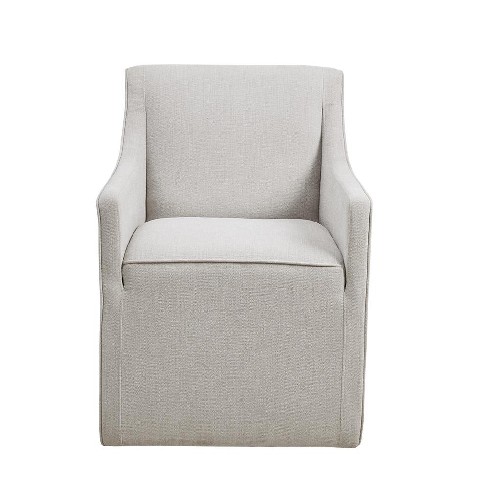 Skirted Dining Arm Chair with Casters