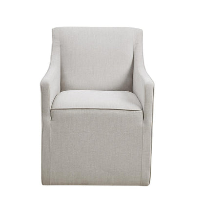 Skirted Dining Arm Chair with Casters