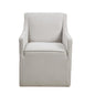 Skirted Dining Arm Chair with Casters