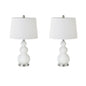 Covey Curved Glass Table Lamp, Set of 2, White color