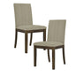 Upholstered Channel-back Dining Chair Set of 2
