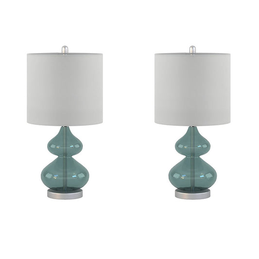 Curved Glass Table Lamp, Set of 2
