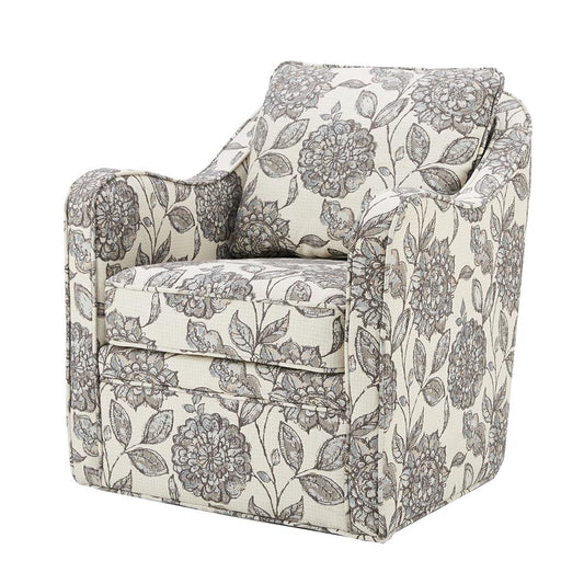 Wide Seat Swivel Arm Chair