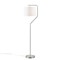 Aster Angular Arched Metal Floor Lamp, Silver color