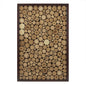 Topi Natural Wood Slice Mosaic Wall Decor, Natural color