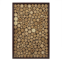 Topi Natural Wood Slice Mosaic Wall Decor, Natural color