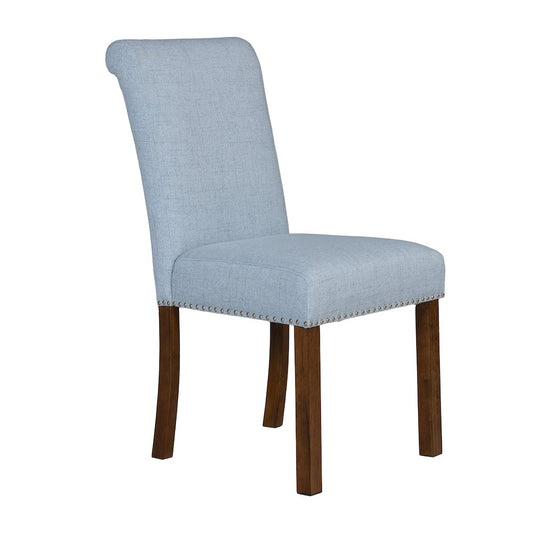 Upholstered Dining Chair with Nailhead Trim Set of 2