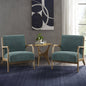 Novak Lounge Chair Set of 2 in Teal Color