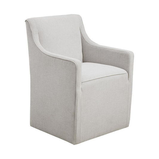 Skirted Dining Arm Chair with Casters